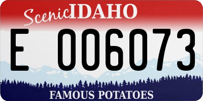 ID license plate E006073