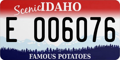 ID license plate E006076