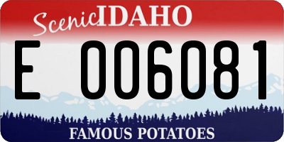 ID license plate E006081