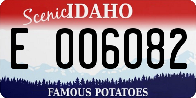 ID license plate E006082