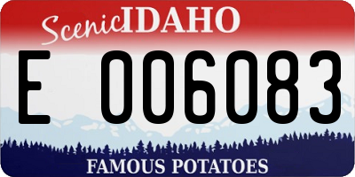 ID license plate E006083