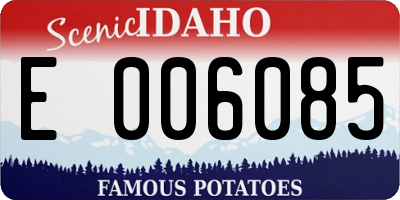 ID license plate E006085