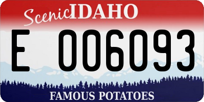 ID license plate E006093