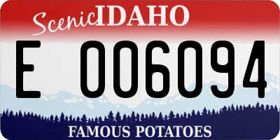 ID license plate E006094