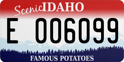 ID license plate E006099