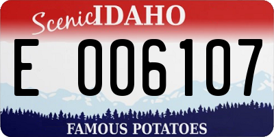 ID license plate E006107