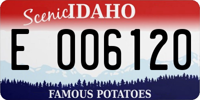 ID license plate E006120