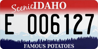 ID license plate E006127