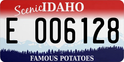 ID license plate E006128