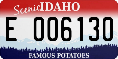 ID license plate E006130