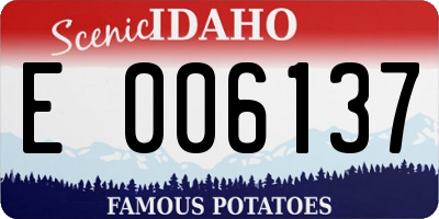 ID license plate E006137