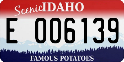 ID license plate E006139