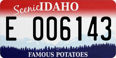 ID license plate E006143