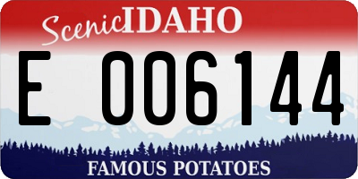 ID license plate E006144