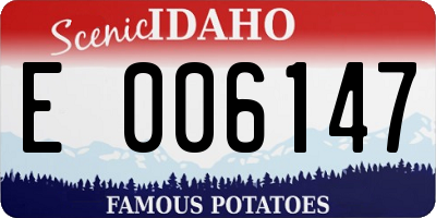 ID license plate E006147