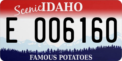 ID license plate E006160