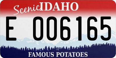ID license plate E006165