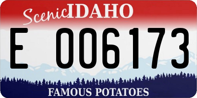 ID license plate E006173