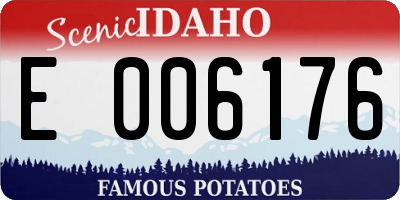 ID license plate E006176