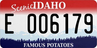 ID license plate E006179