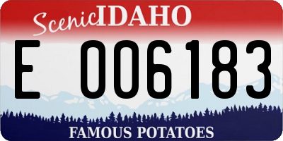 ID license plate E006183