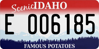 ID license plate E006185