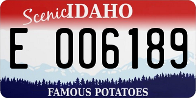 ID license plate E006189