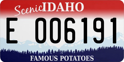 ID license plate E006191