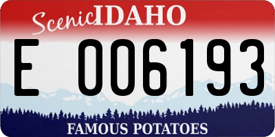 ID license plate E006193