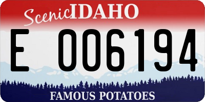 ID license plate E006194