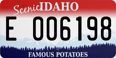 ID license plate E006198