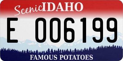 ID license plate E006199