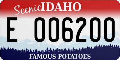 ID license plate E006200