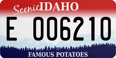 ID license plate E006210