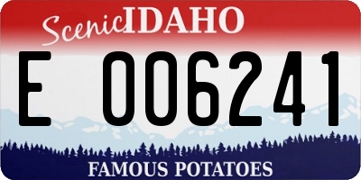 ID license plate E006241