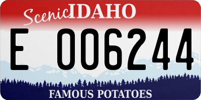 ID license plate E006244