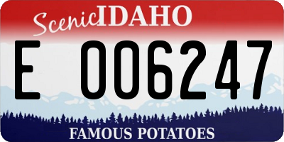 ID license plate E006247