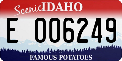 ID license plate E006249