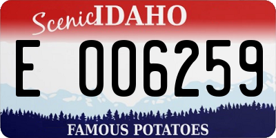 ID license plate E006259