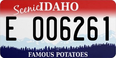 ID license plate E006261