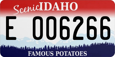 ID license plate E006266