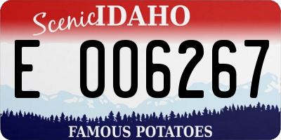 ID license plate E006267