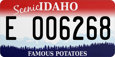 ID license plate E006268