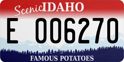 ID license plate E006270