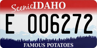 ID license plate E006272