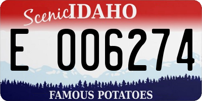 ID license plate E006274