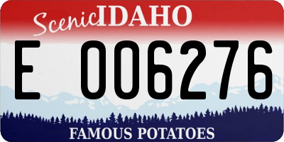 ID license plate E006276
