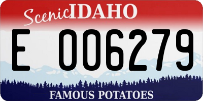 ID license plate E006279