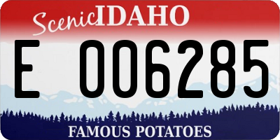 ID license plate E006285