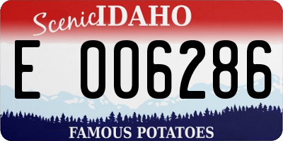 ID license plate E006286